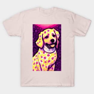 Flowery dog portrait T-Shirt